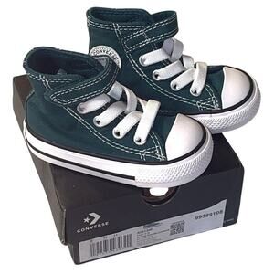 Converse CTAS 1V High Top Sneaker Infant Size 3 - Green - A06134F - Excellent
